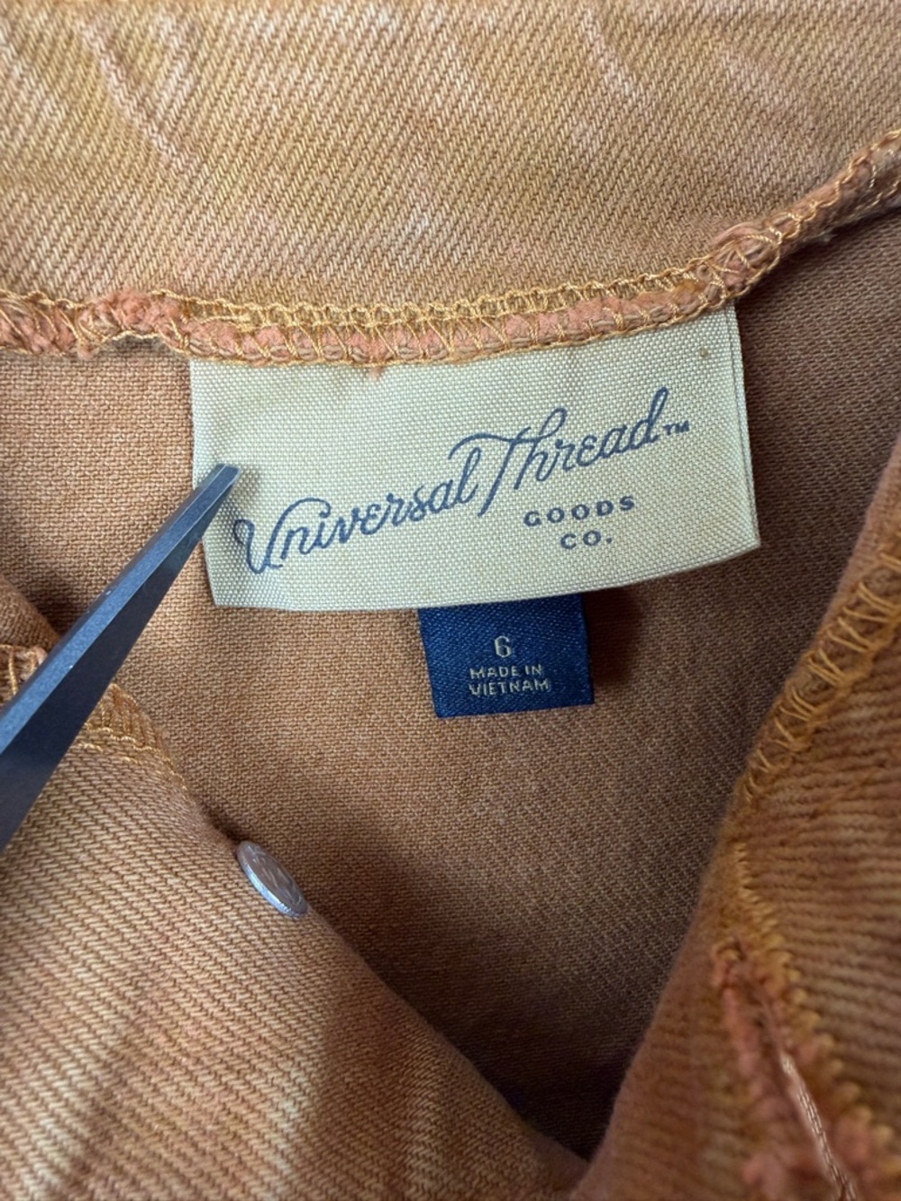 Universal Thread Rust/Brown Button-Front Overalls Jumpsuit Farmers Market Size 6 - Picture 8 of 12